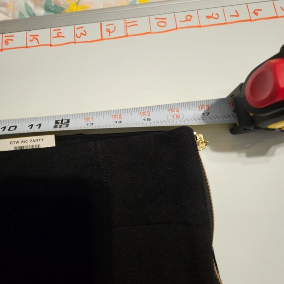 INC Black Pull On Skinny Leg Pants with Decoration Zippers on the side Size 14 - Picture 12 of 12